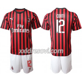 AC Milan CONTI 12 Domaći Dječji Komplet Dresovi za Nogomet 2019-2020 (+ kratke hlače)